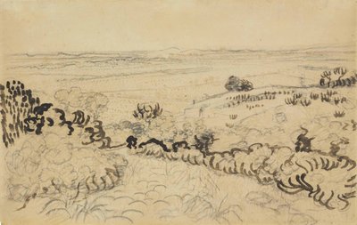 Uitzicht op Montmajour door Vincent van Gogh